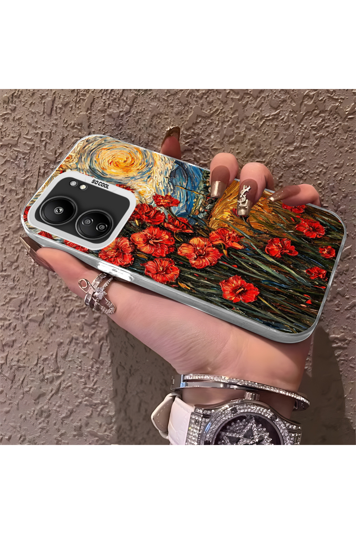 Xiaomi Redmi 13c Compatible Phone Case Camera protection Hard Rear Anti Fall Oil Paint
