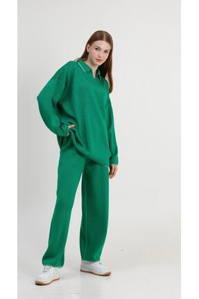 STECCA Triko gömlek yaka salaş takım