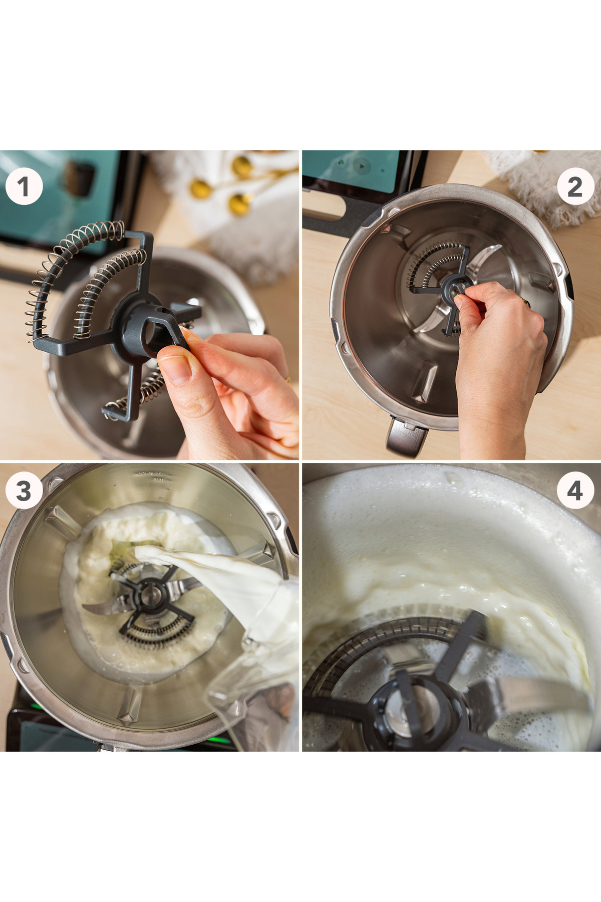 Naturalp Wundermix Milkimizer Thermomix Mutfak Robotu TM7 ve TM6 için Süt Köpürtücü fotoğrafı 2 (önizleme)