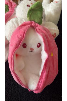 GARDENOFTOYS Çilek Tavşan Çantalı 50 cm