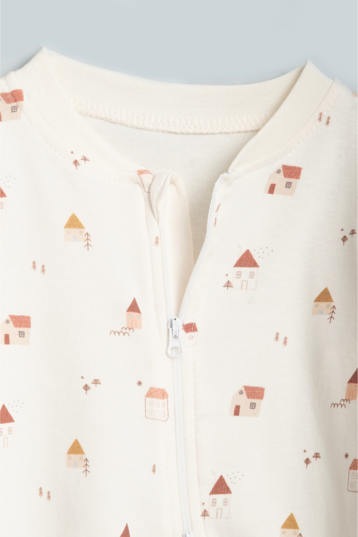 Vauva Kız Erkek Bebek Tulumu Uzun Kollu Fermuarlı Pijama Tulum Baskılı Uyku Tulumu fotoğrafı 3 (önizleme)