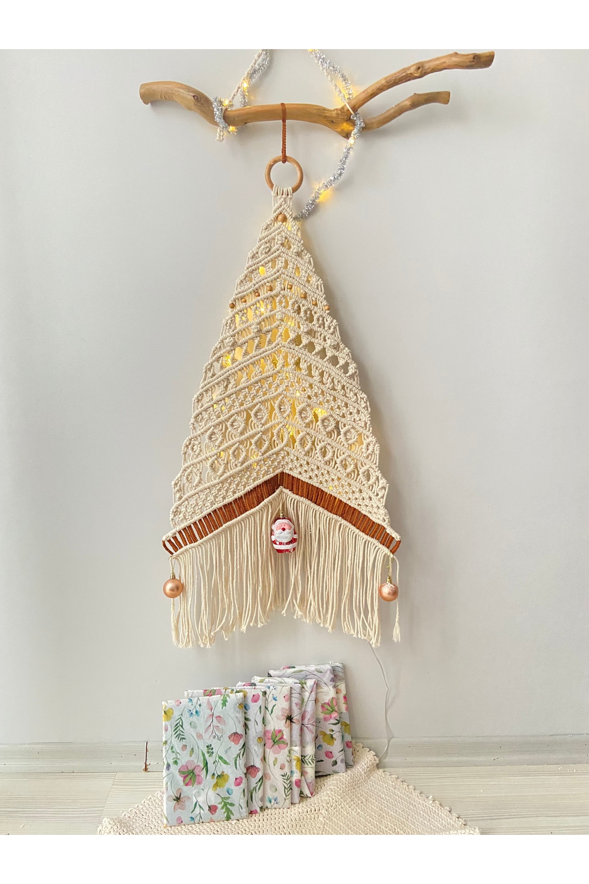 hayal tasarım Makrome el yapımı yılbaşı ağacı dekoru