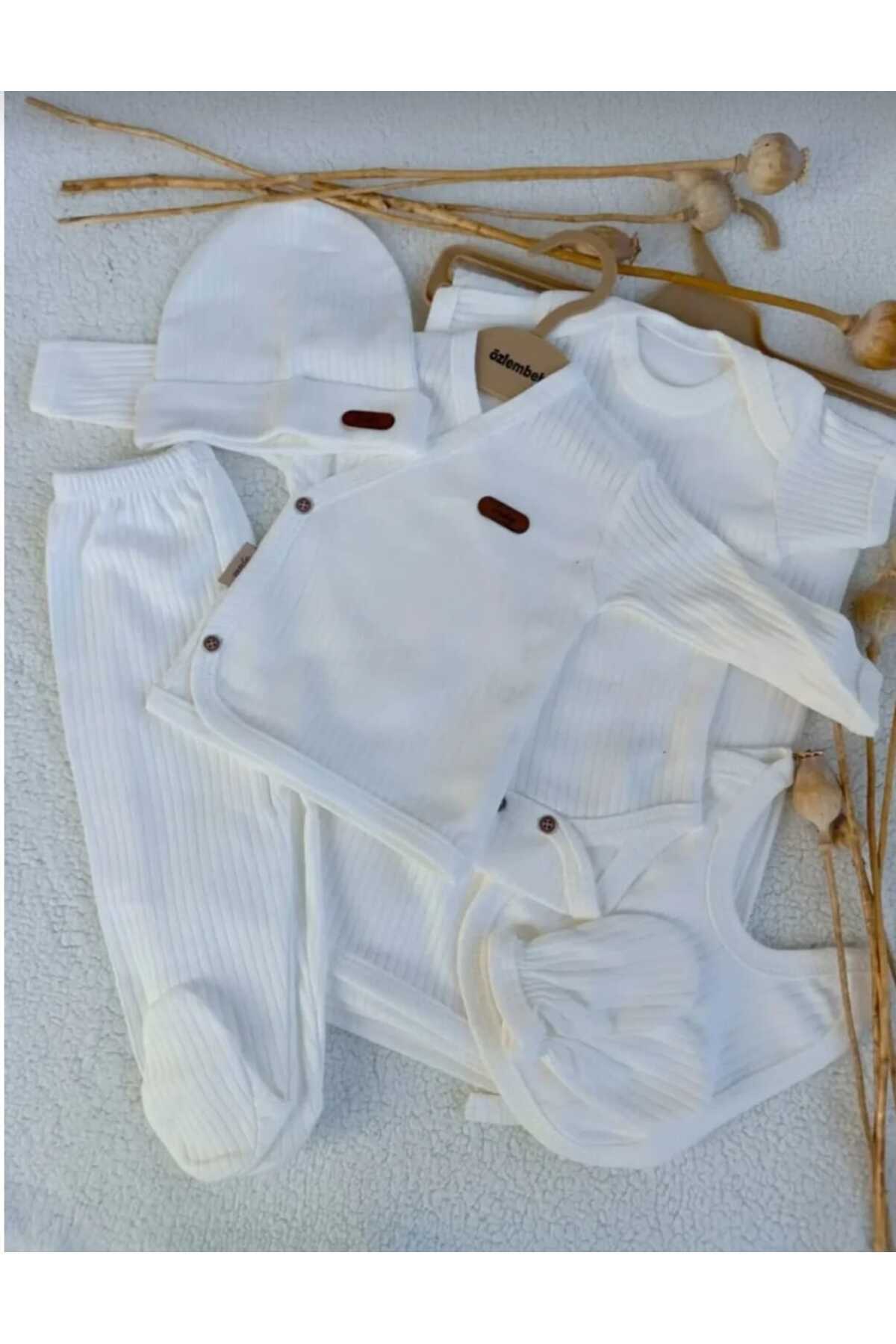 Kidzes Raporlu Kız&Erkek Bebek Yeni Doğan-Hastane Çıkışı 7'liSet (Battaniye Dahil) %100 Pamuk fotoğrafı 2 (önizleme)