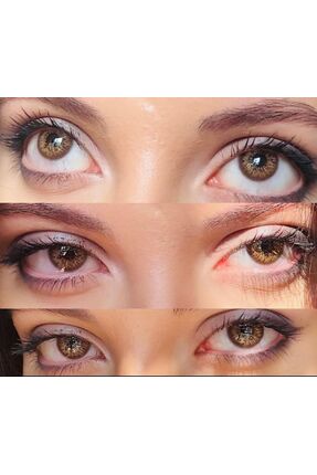 Axhara Newyork Zenith Hazel Ela Renkli Göz Lensi Kirpik Yıllık