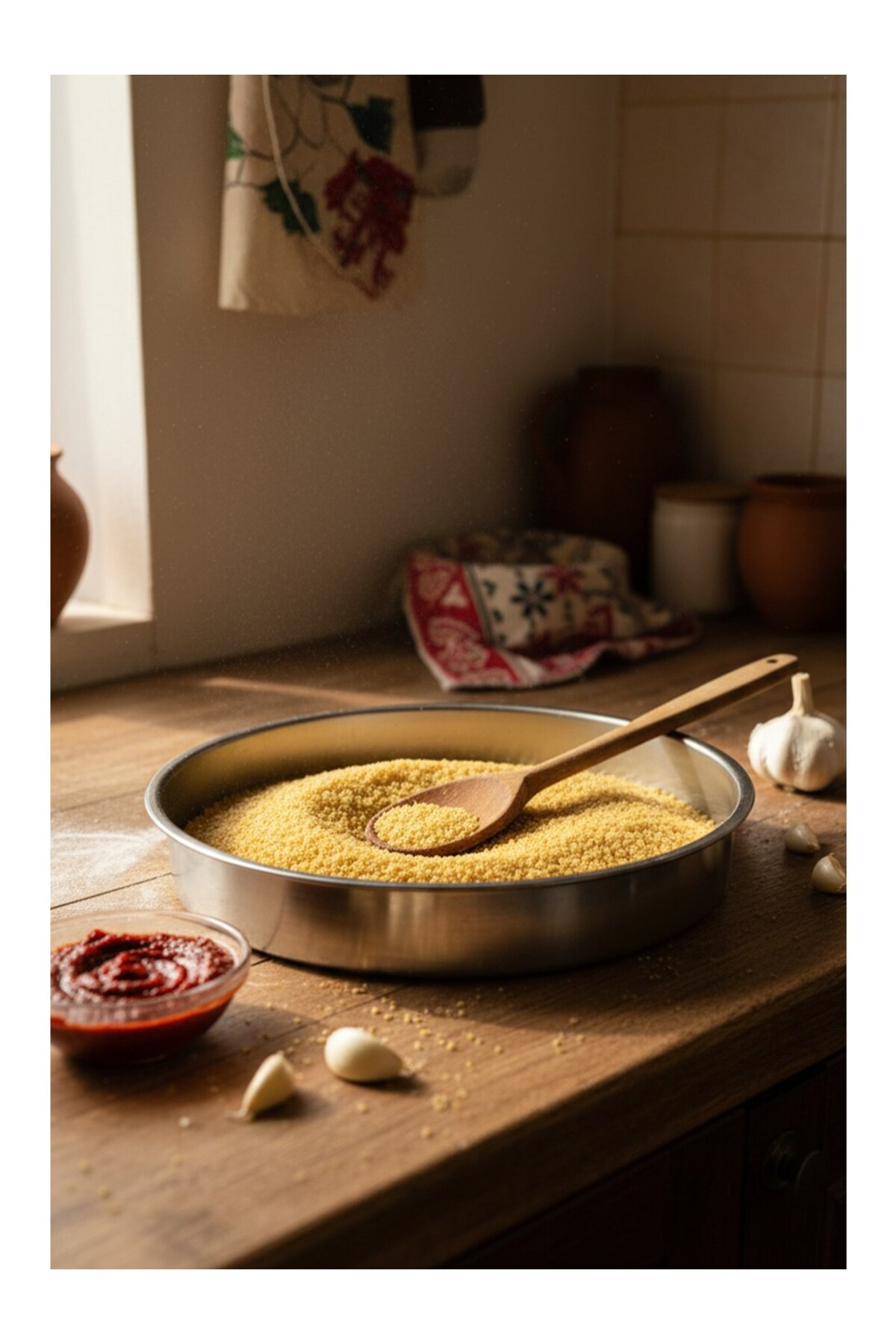 Raw Meatball Sinis - Stainless Steel 43 cm – Deep Large Size Round Tray