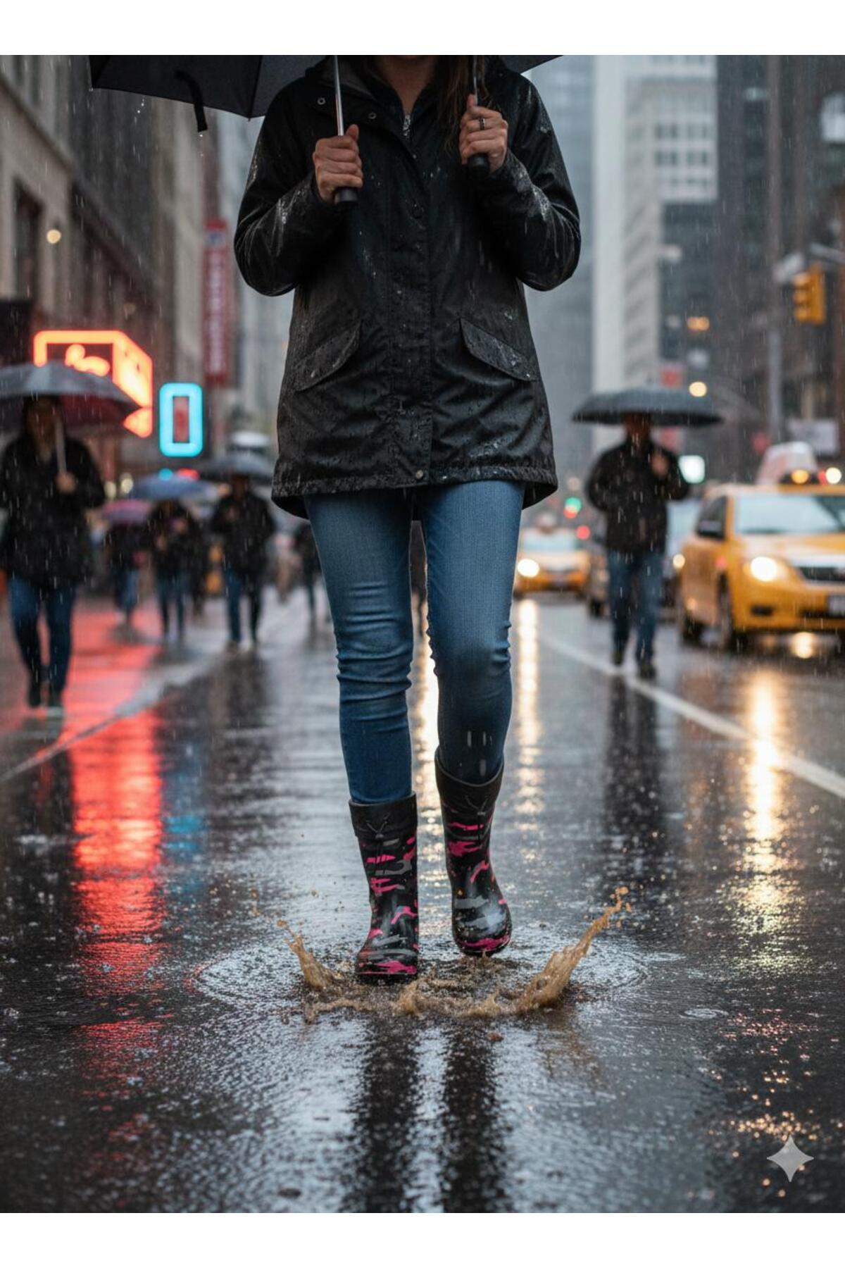 KRAL PLASTİK  Premium Su Geçirmez Yün Astarlı Yağmur ve Kar Çizmesi Kaymaz Taban - Görsel 6