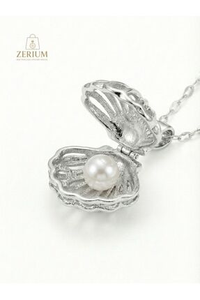 ZERİUM Yeni Trend Kadın Çelik Kolye İçindemdeki Sen İstiridye Rüyası