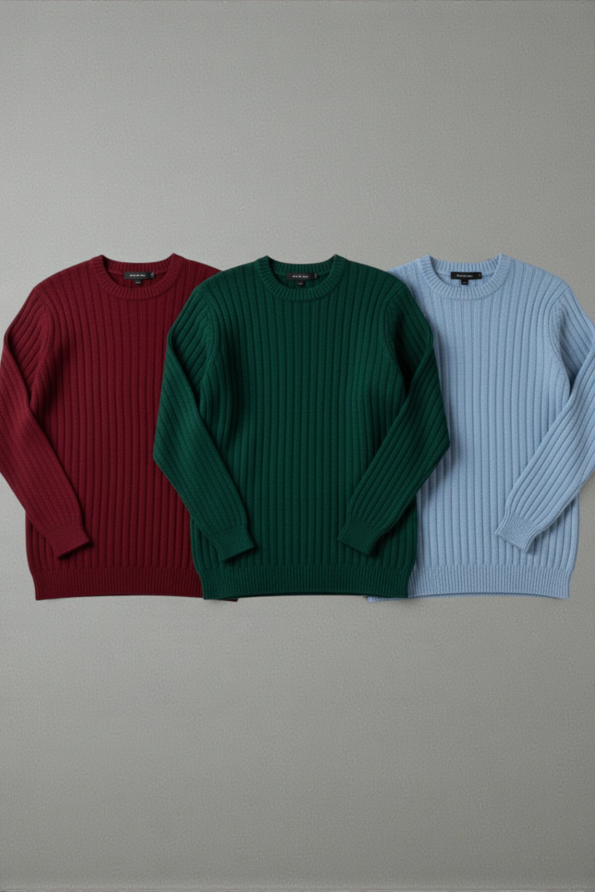 legends butik 5’li Erkek Kışlık Kombin Paketi, 2 Adet Şişme Mont + 3 Adet Fitilli Bisiklet Yaka Kalın Triko Kazak görsel 4