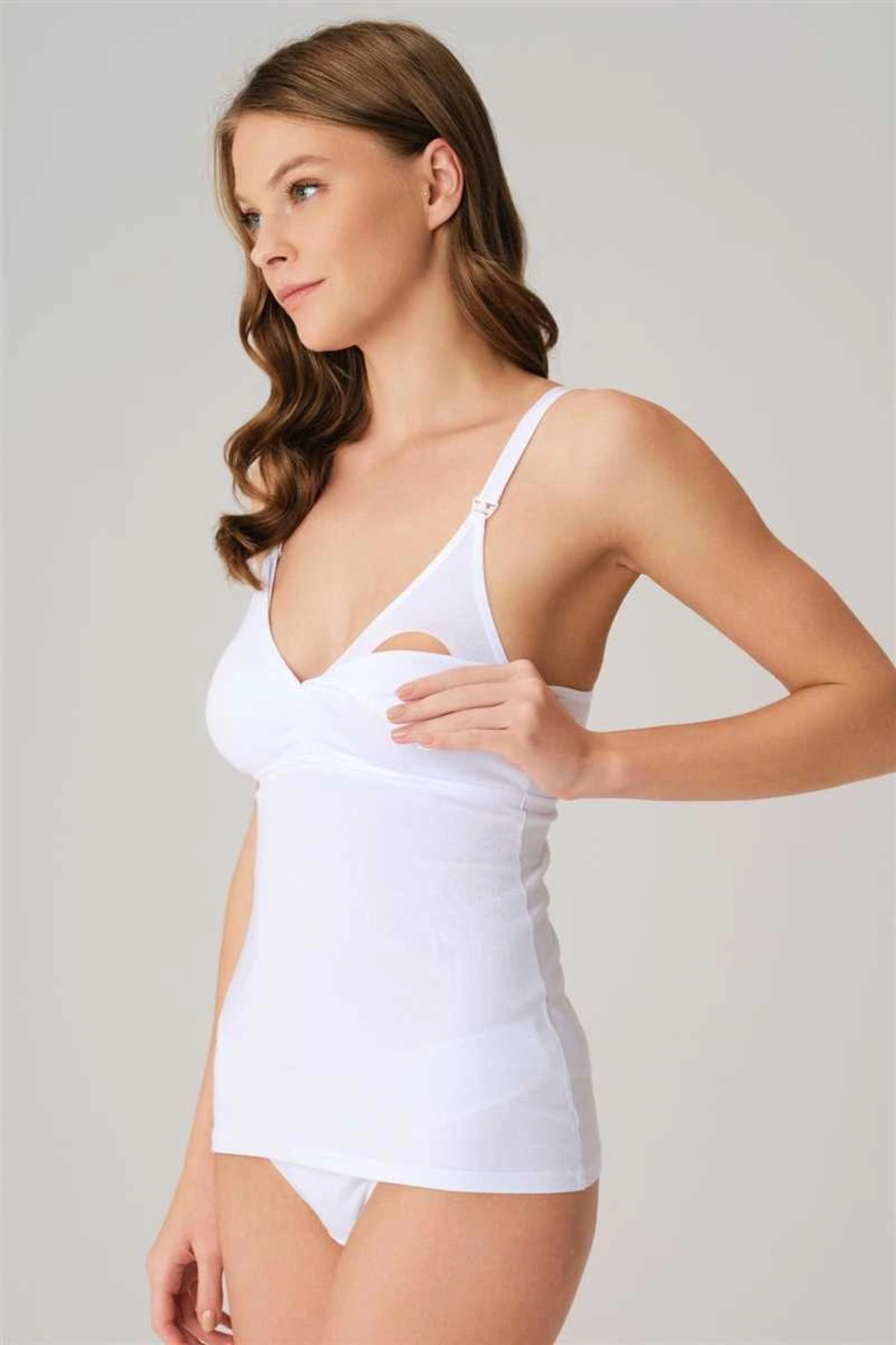 Beruflic Kadın Modal Pamuklu Lohusa Önden Açılan Emzirme Atleti (8527)