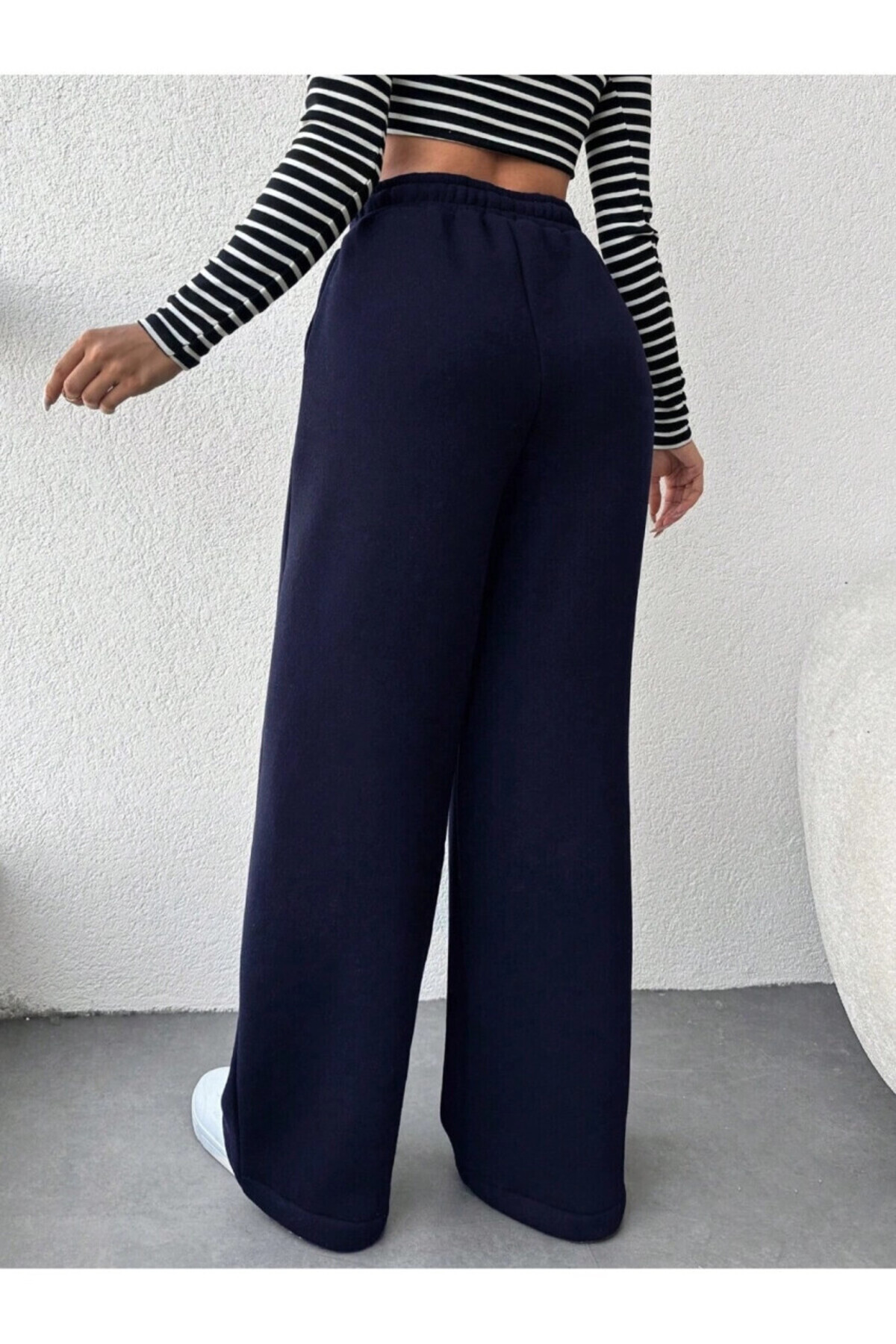 Cool & Sexy  Kadın İki İplik Şardonlu Eşofman Altı Lacivert - Görsel 3