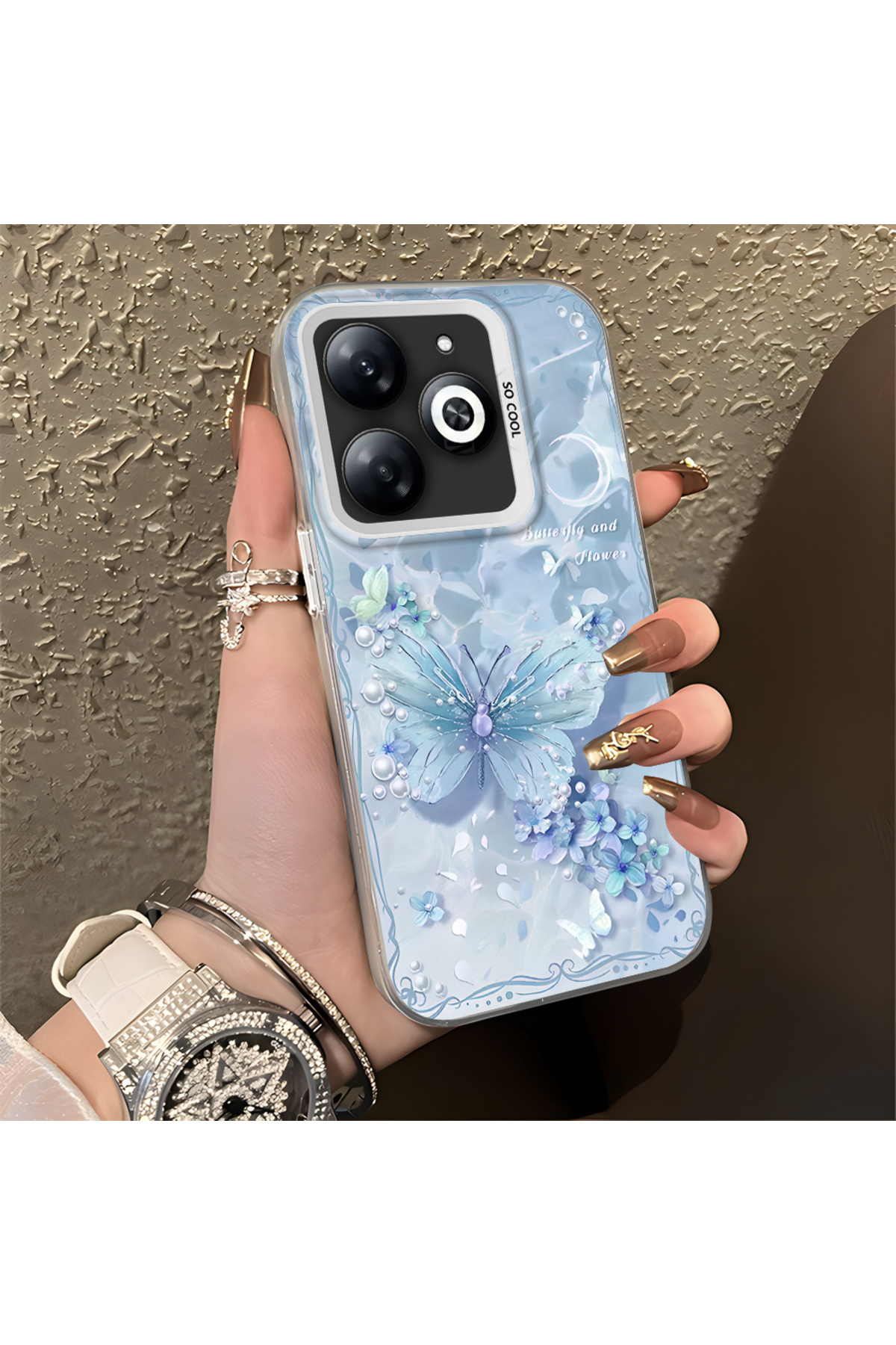 Infinix Hot 40i Compatible Case Hard shell Anti Fall Phone Case Light-shade