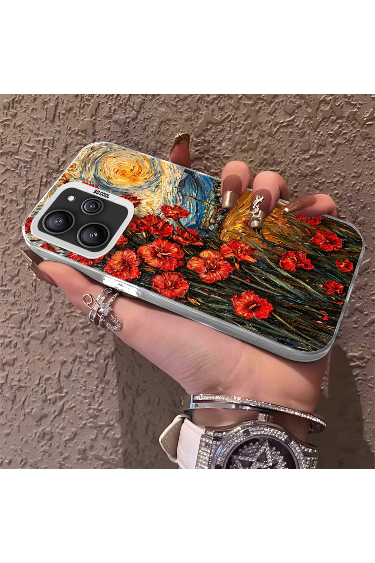 Xiaomi Redmi 12 4G Compatible Phone Case Camera protection Hard Rear Anti Fall Oil Paint