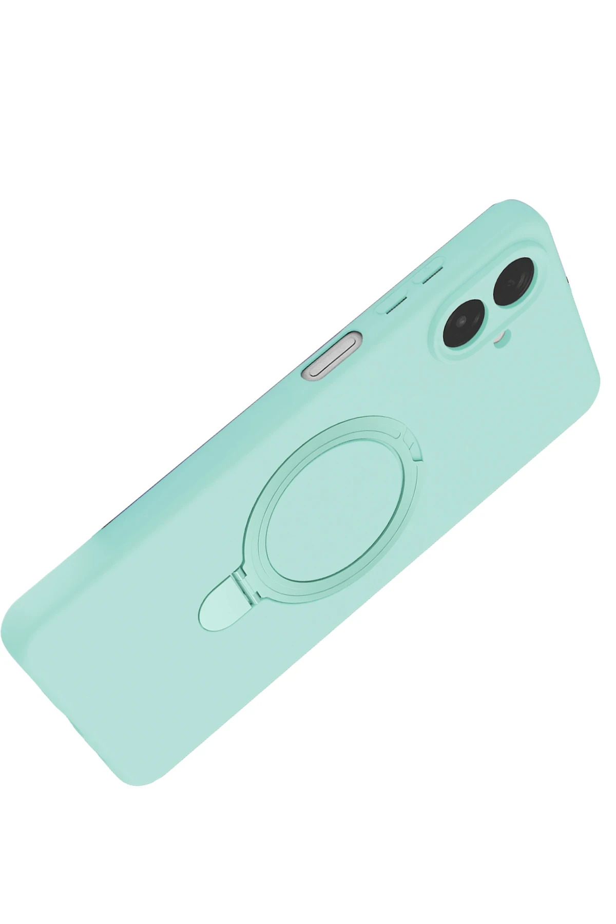 Samsung Galaxy A07 4G İçin Uyumlu Soft Tasarım Magsafe Halka Stand İçi Kadife Kapak