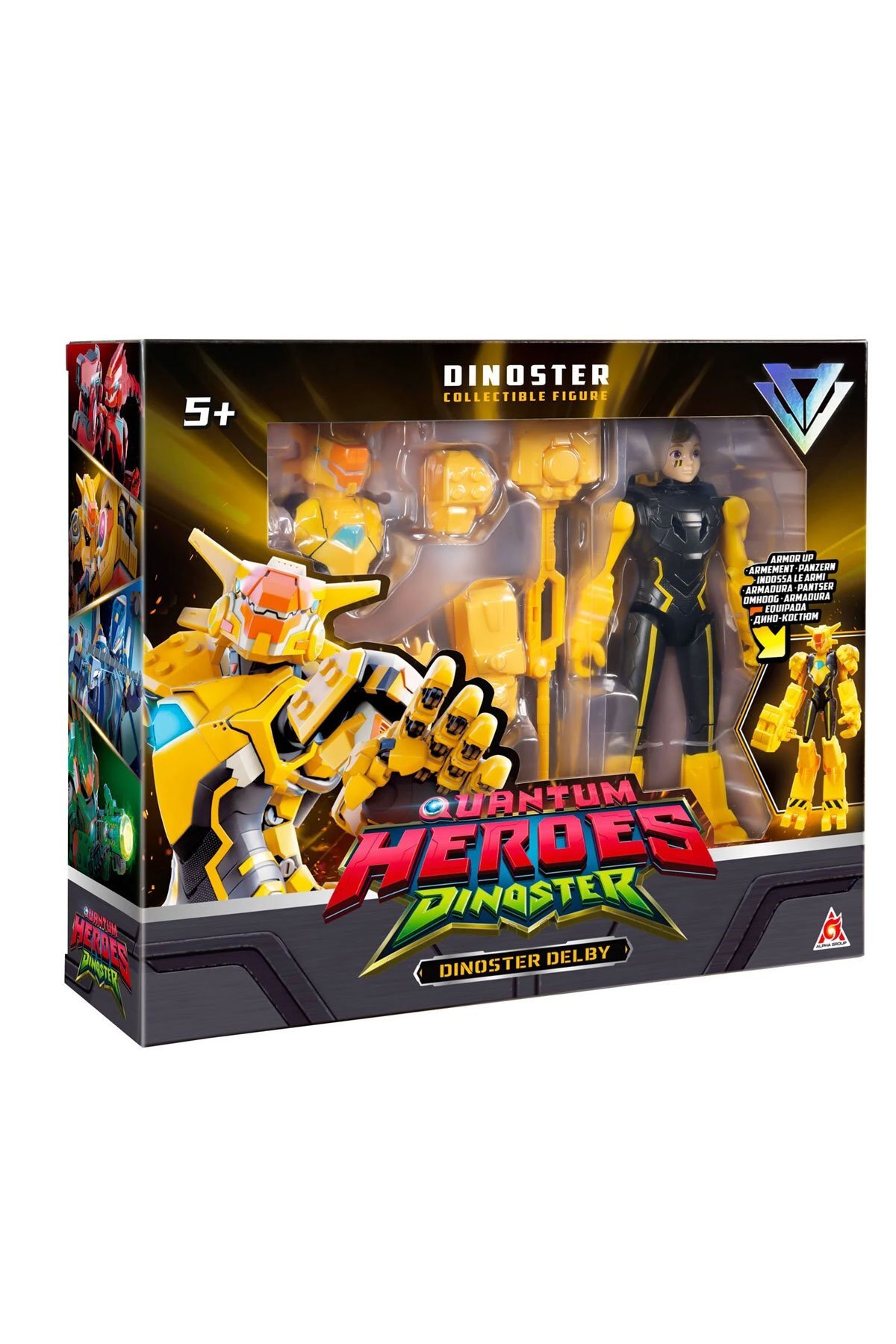 PopŞeker Dinoster Delby Armored Action Figure – 20cm Transformable