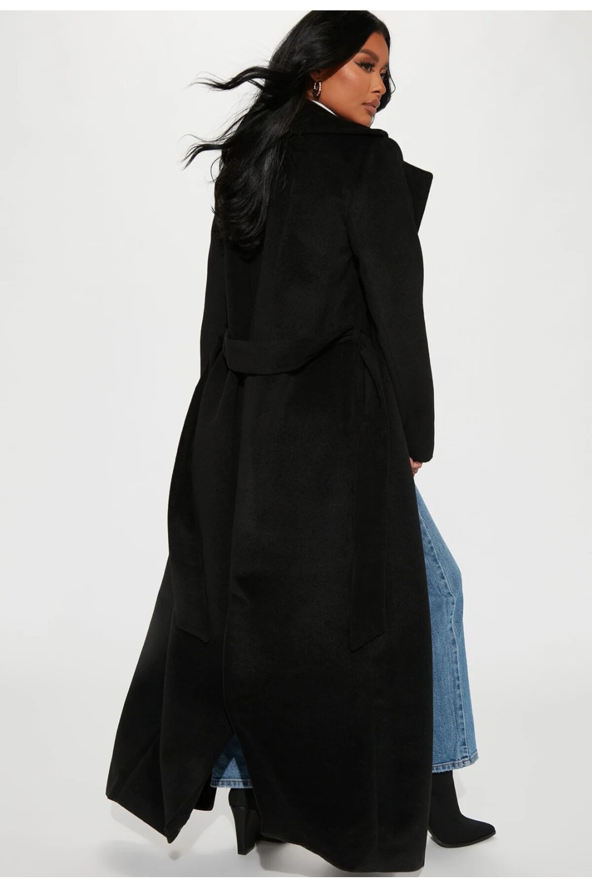ARDSU  Fashion Nova Kadın Uzun Kaşe Palto - Görsel 4