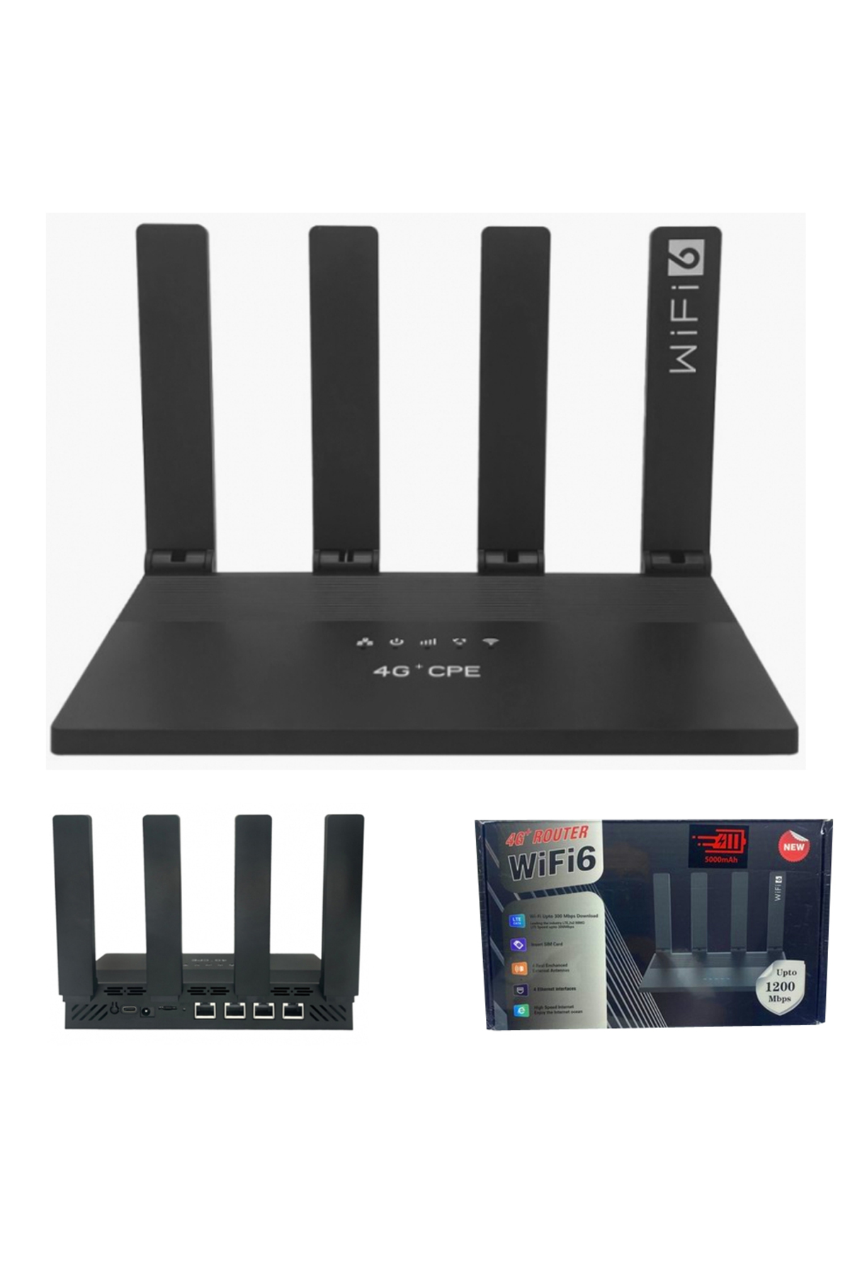 DATA 5G Taşınabilir Şarjlı Modem Sim Kartlı Wifi6 5000Mah 1200Mbps ...