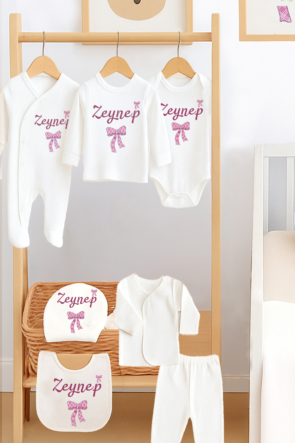 Sitilin Kız Bebek Fiyong %100 Pamuk Organik Baskılı İsimli Hastane Çıkışı Yenidoğan İsimli Fırça Hediye fotoğrafı 2 (önizleme)