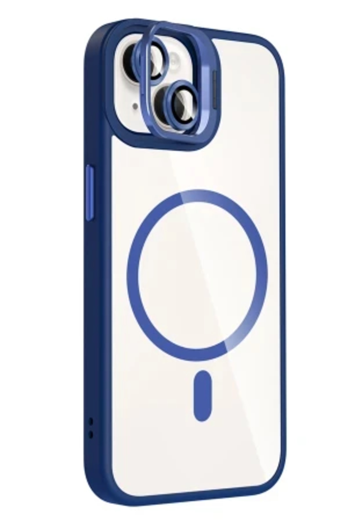 iPhone 14 İçin Uyumlu Standlı ve Kamera Lens Hediyeli Wireless Şarj Özellikli Ultra Lüks Kılıf