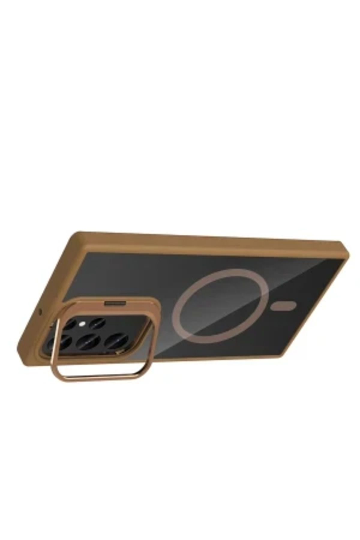 Galaxy S23 Ultra İçin Uyumlu Standlı ve Kamera Lens Hediyeli Wireless Özellikli Ultra Lüks Kılıf