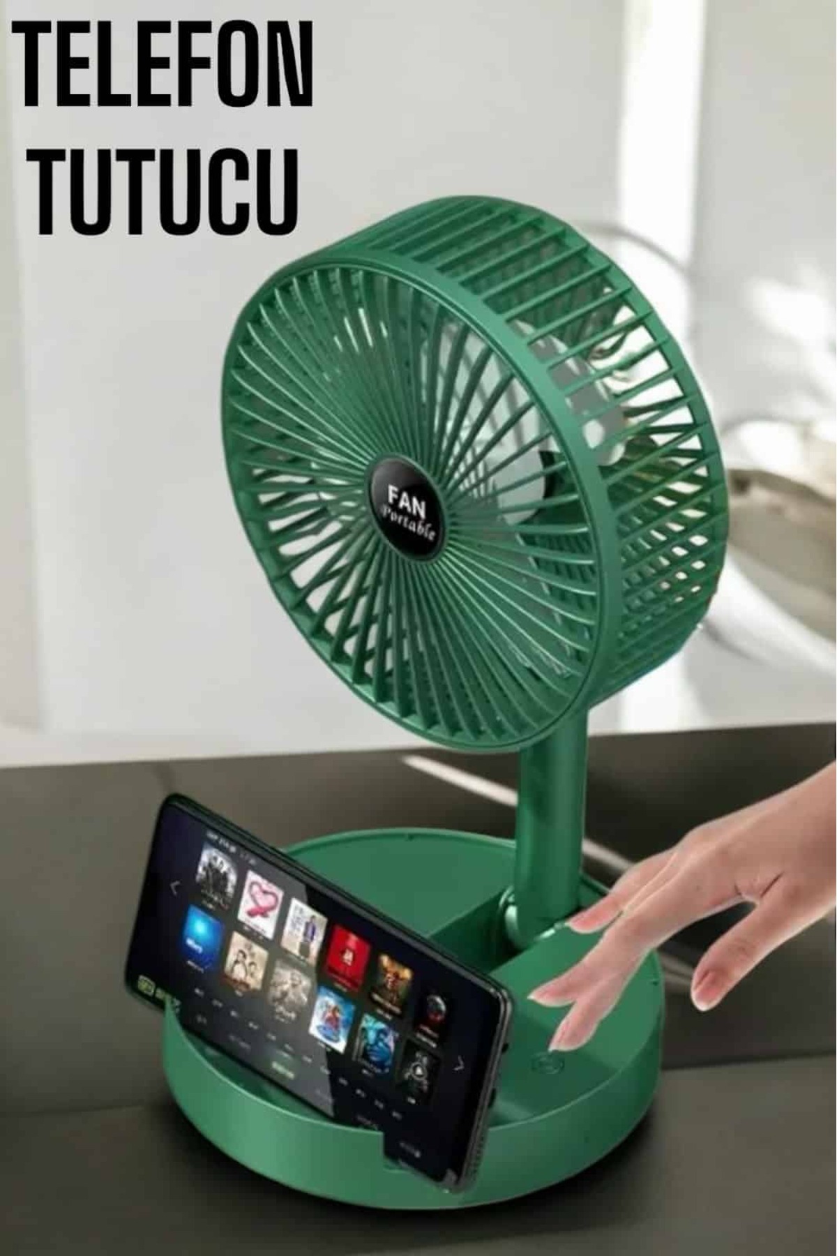 Sepetink Soğutucu Vantilatör Telefon Standlı Mini Fan