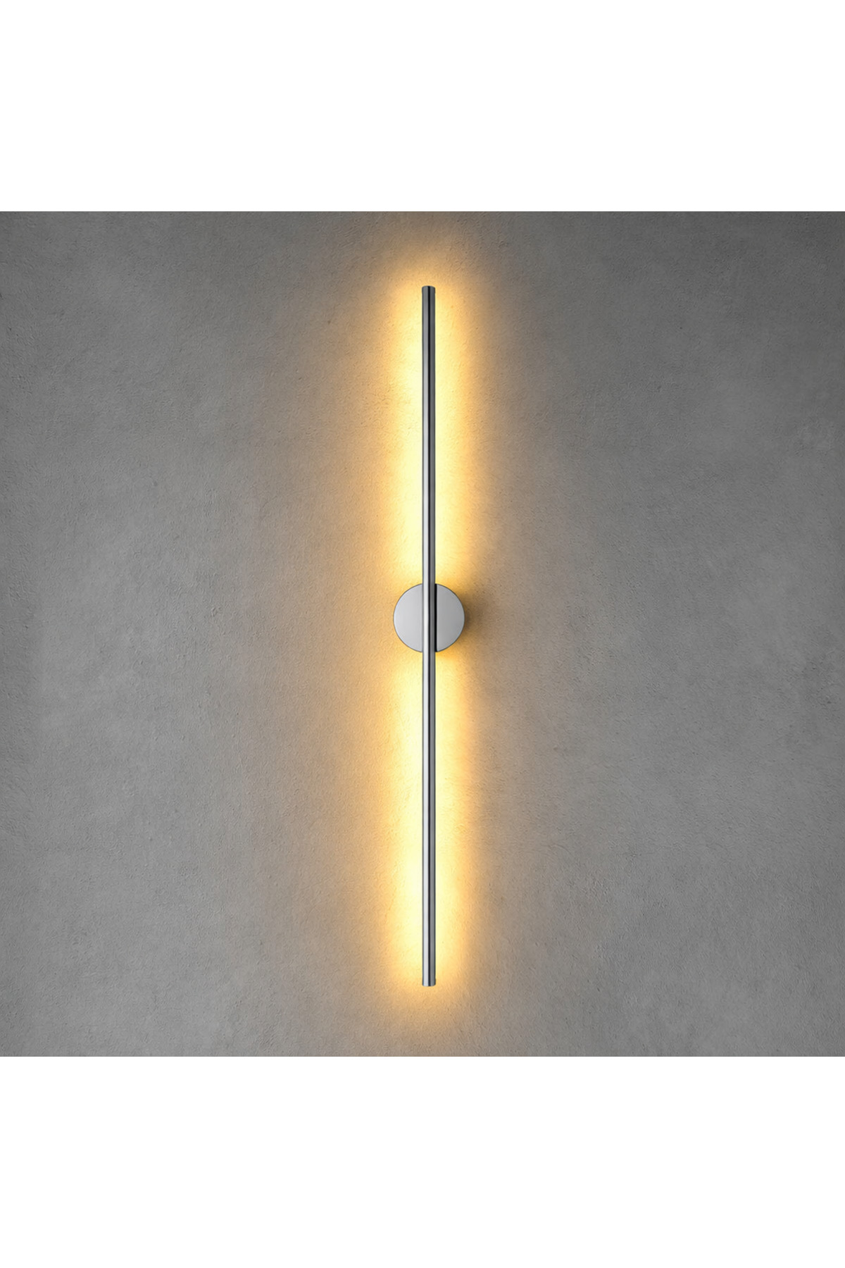 LUMINALED Modern Dekoratif Led Duvar Aplik 70 Cm Günışığı KROM 1 Adet ( PİLLİ )