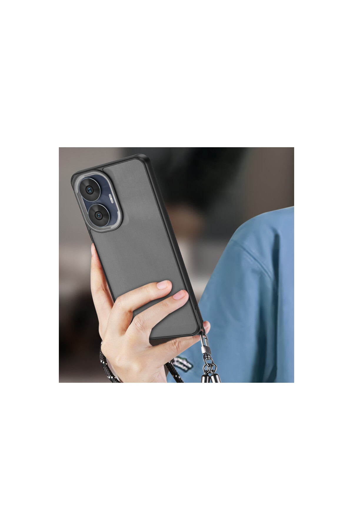 Realme C55 İçin Uyumlu Buzlu Tasarım Sararmaz Tpu Kılıf