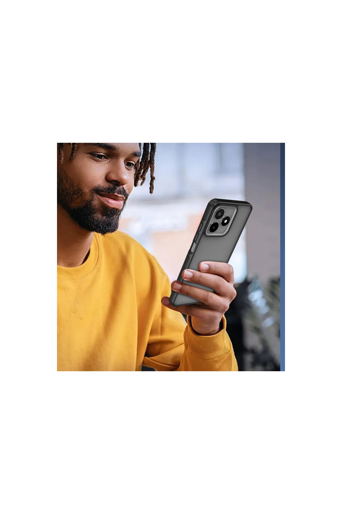 Realme C53 İçin Uyumlu Buzlu Tasarım Sararmaz Tpu Kılıf