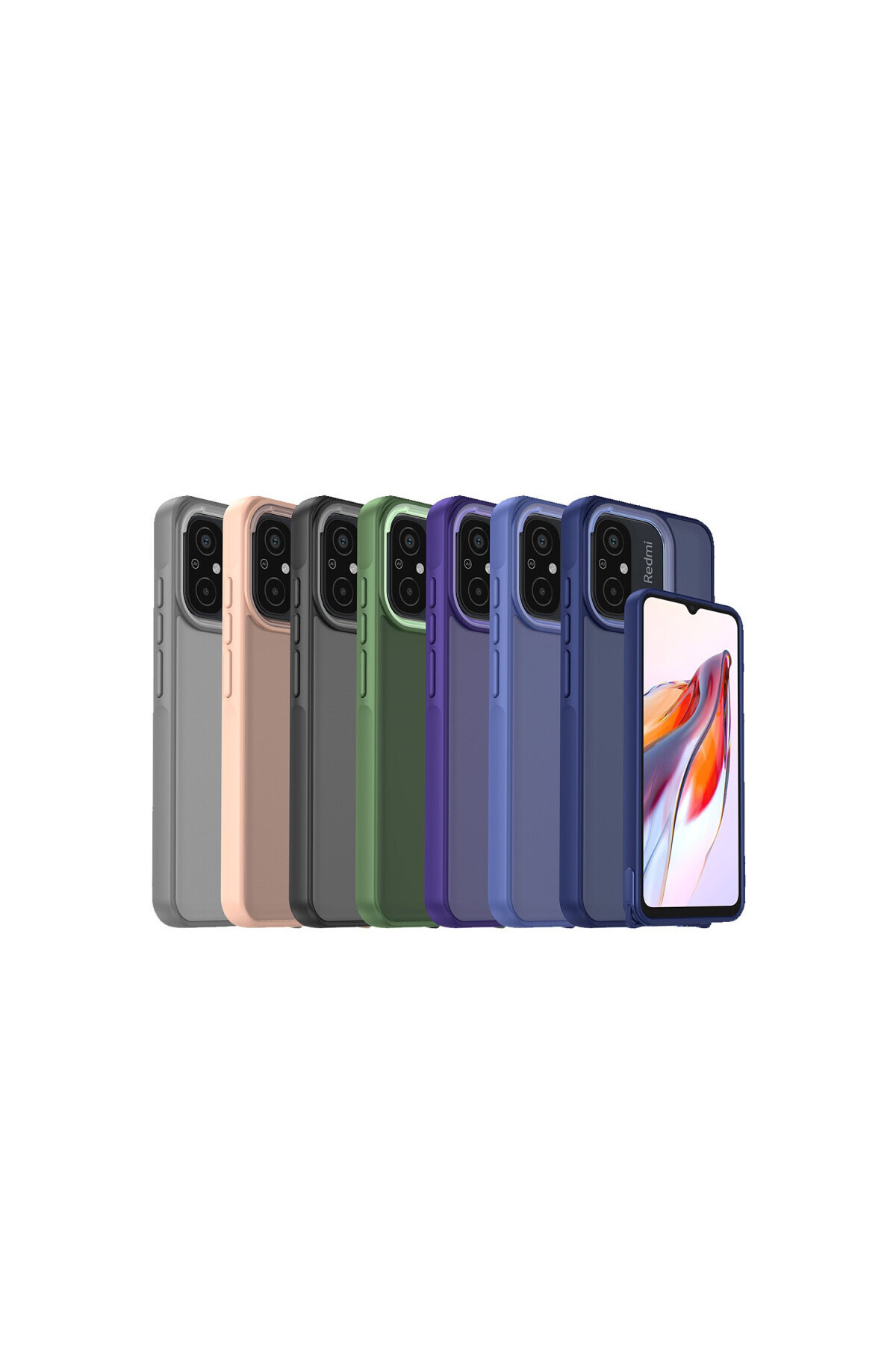 Xiaomi Redmi 12C İçin Uyumlu Buzlu Tasarım Sararmaz Tpu Kılıf