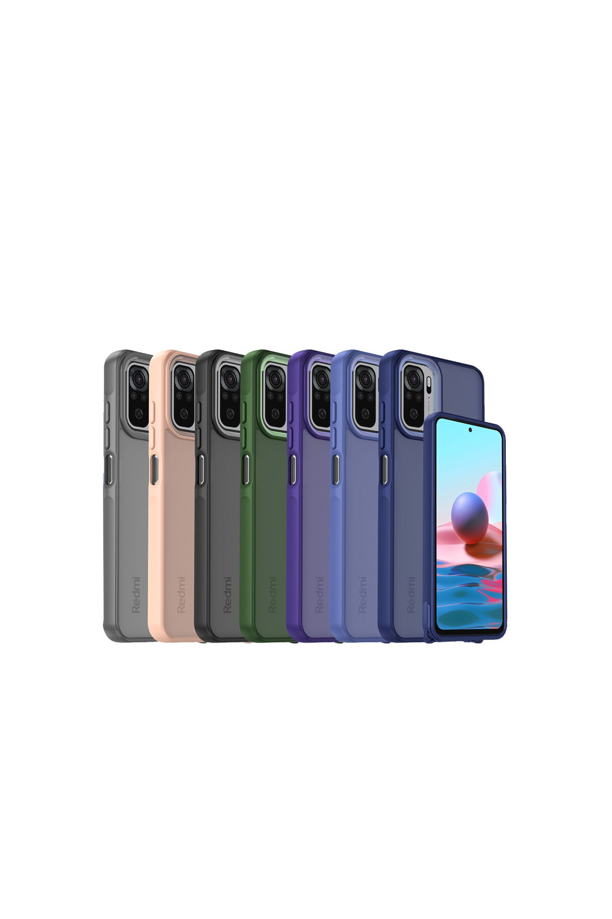 Xiaomi Redmi Note 10 İçin Uyumlu Buzlu Tasarım Sararmaz Tpu Kılıf
