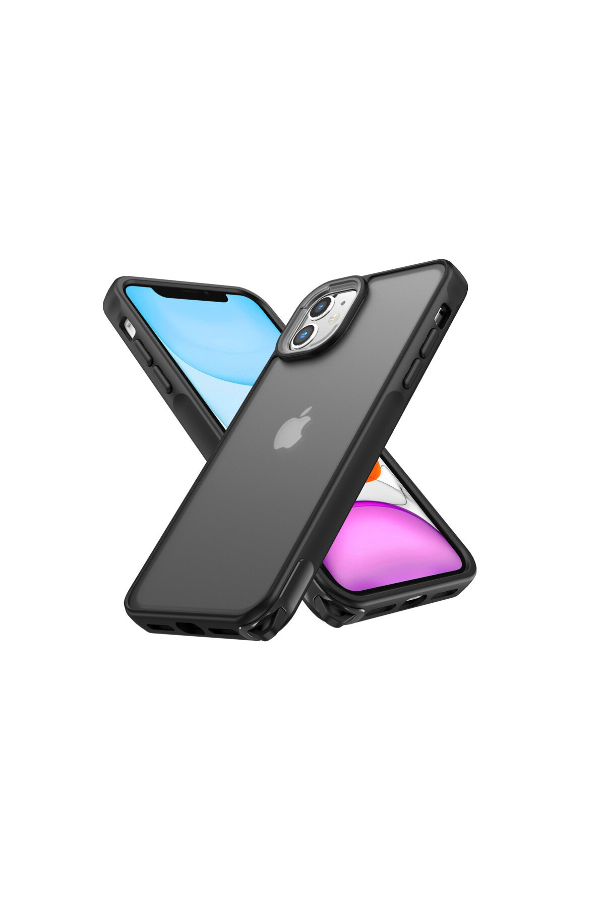 iPhone 11 İçin Uyumlu Buzlu Tasarım Sararmaz Tpu Kılıf