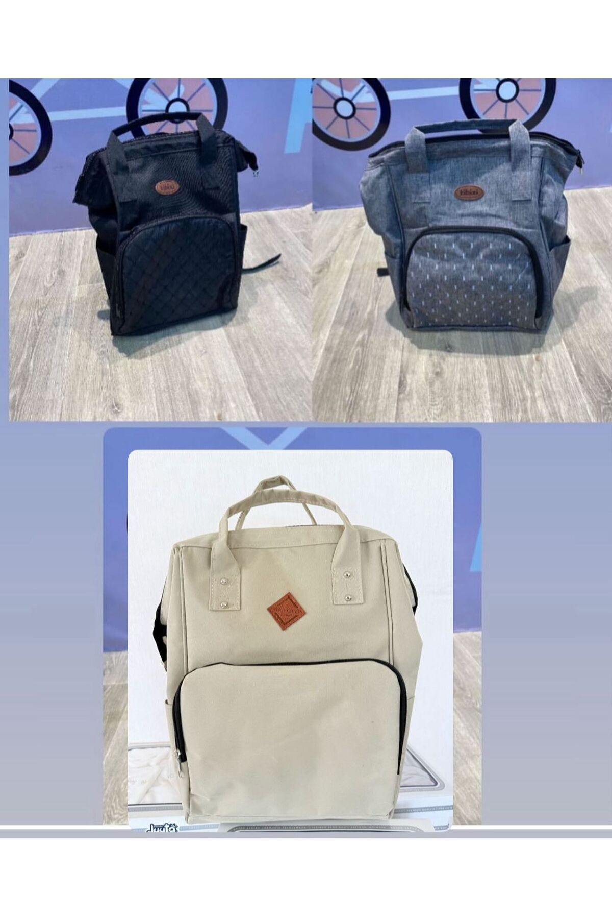 TURHANBEBE 20 Parça Bebek Çeyiz Seti Bebek Arabası Puset Beşik Ana Kucağı Bebek Bakım Çantası 7'Li Tekstil Seti fotoğrafı 6 (önizleme)