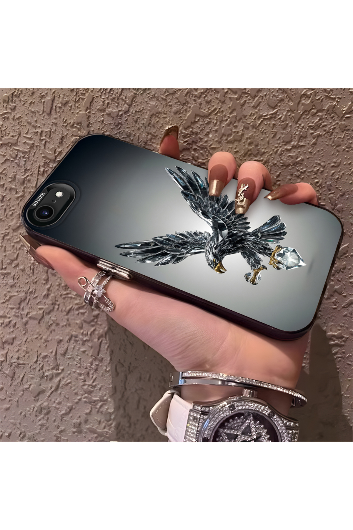 iPhone 7/8/SE 2020 2022 Compatible Phone Case Camera protection Hard Rear Anti Fall Eagle