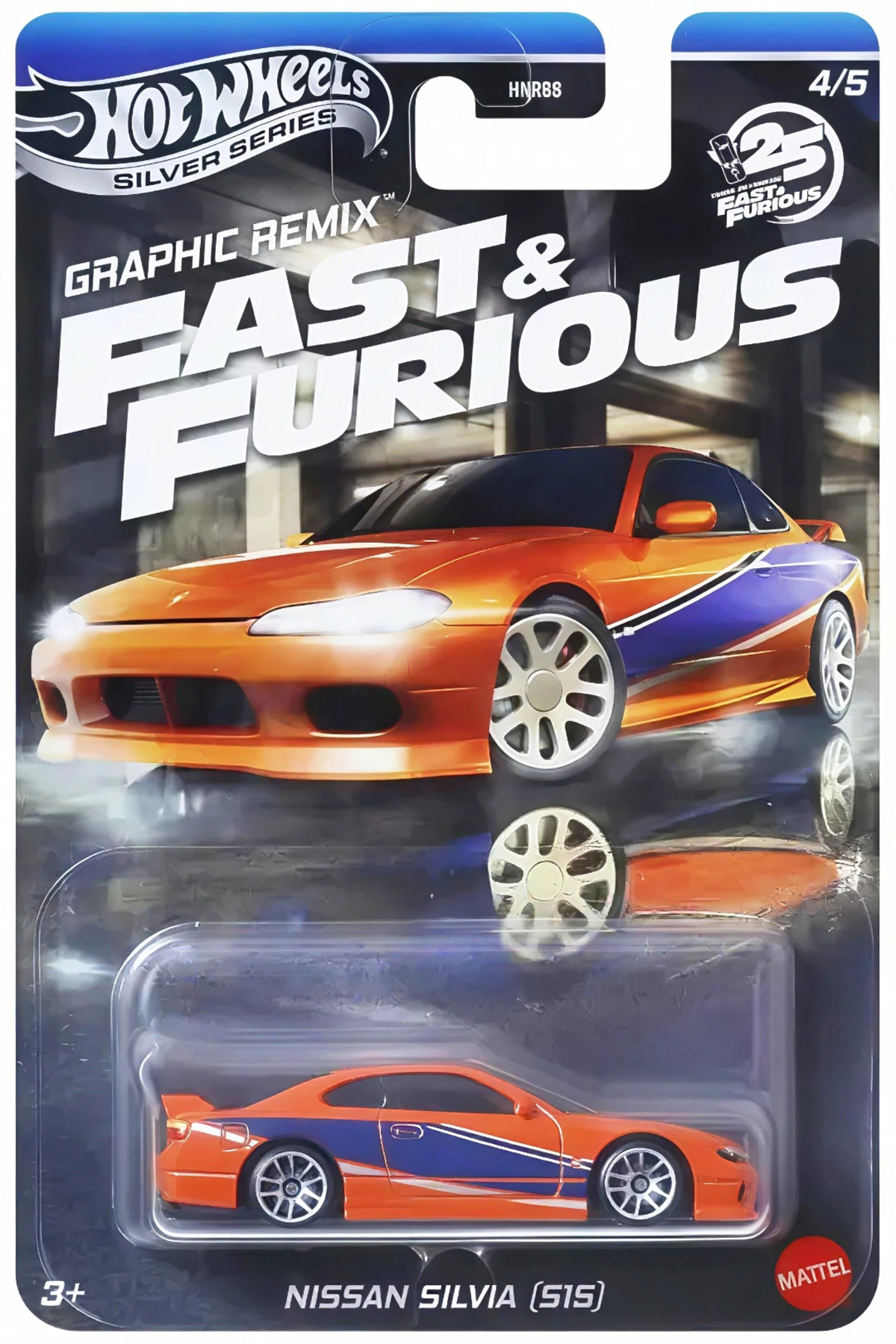 Hotwhells 2025 Fast & Furious: Graphic Remix - Nissan Silvia (S15