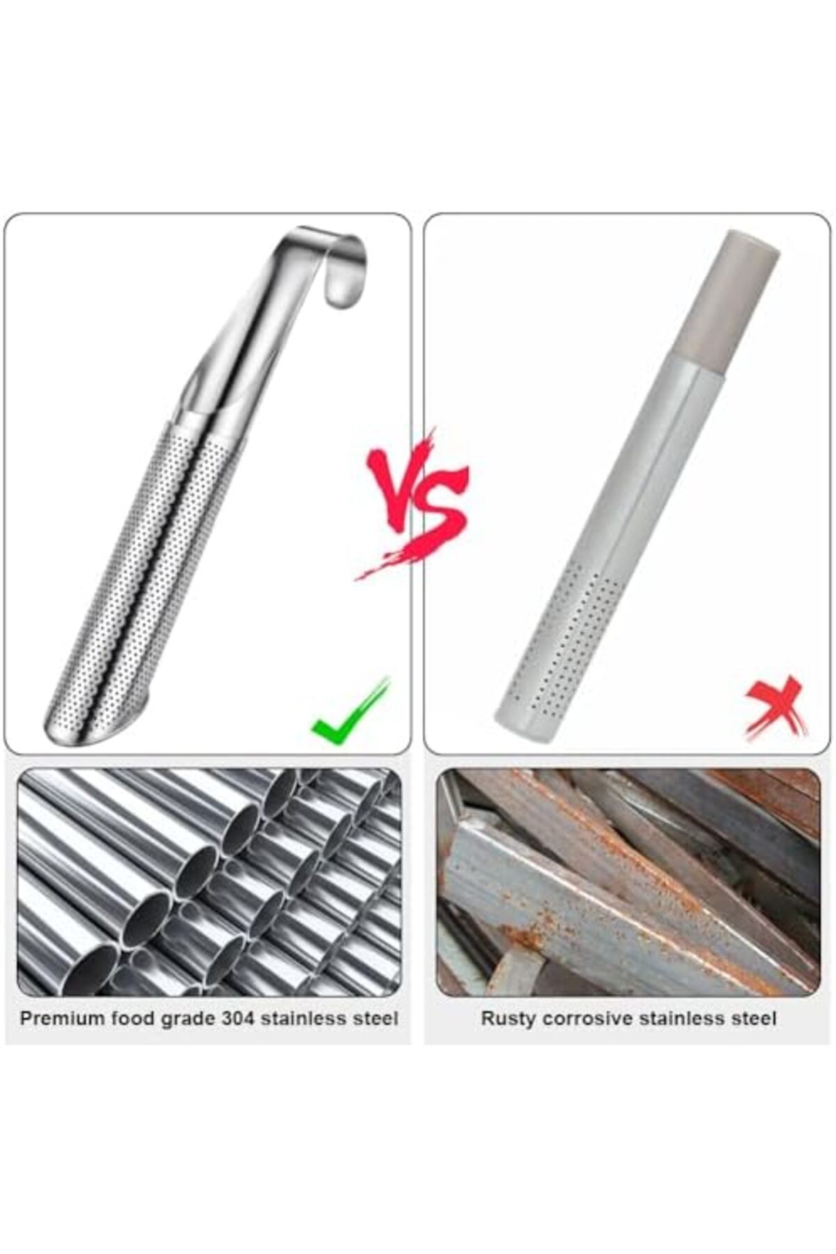 BRF NwoTeknoloji çay demlik paslanmaz çelik, 2 parça ince örgü çay sopa gevşek çay (detoks çayı, Darjlee