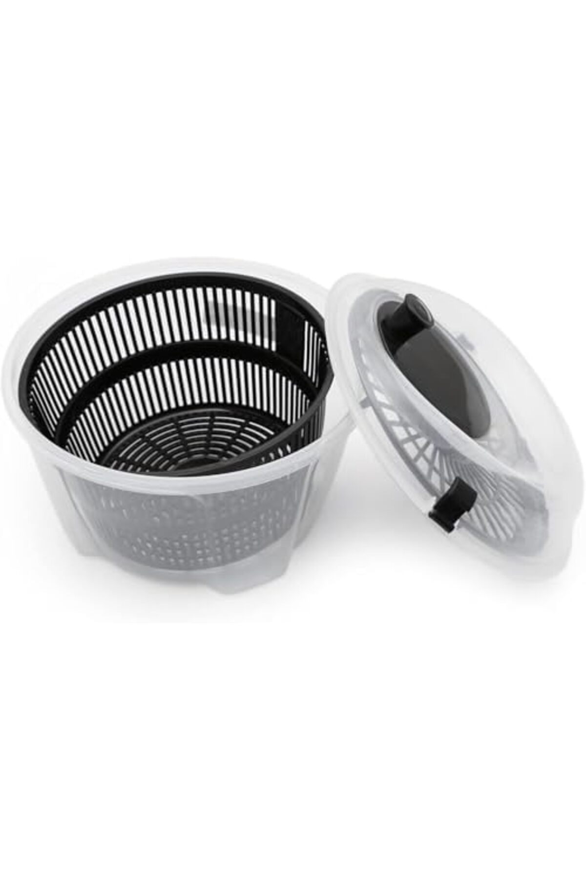 BRF NwoTeknoloji Pratik Salata Kurutucu – Çevirmeli Sebze & Marul Kurutma Kabı, 4,5 L Manuel Dönerli Yık