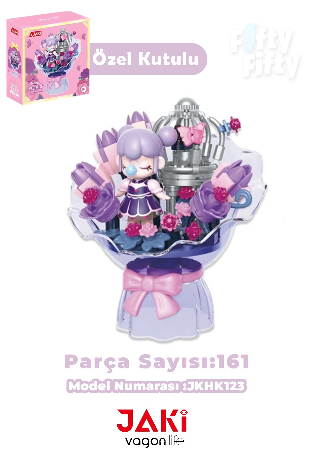 مجموعه جکی نانسی، دسته‌گل اسباب‌بازی ساختنی ۱۶۱ قطعه‌ای – Ffhk123