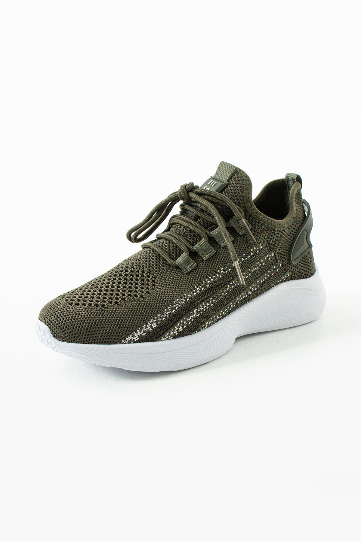 Lugshoes  Haki Buz Unisex Yıkanabilir Rahat Hava Alabilen Kokusuz Triko Spor Ayakkabı Sneaker 015 - Görsel 5