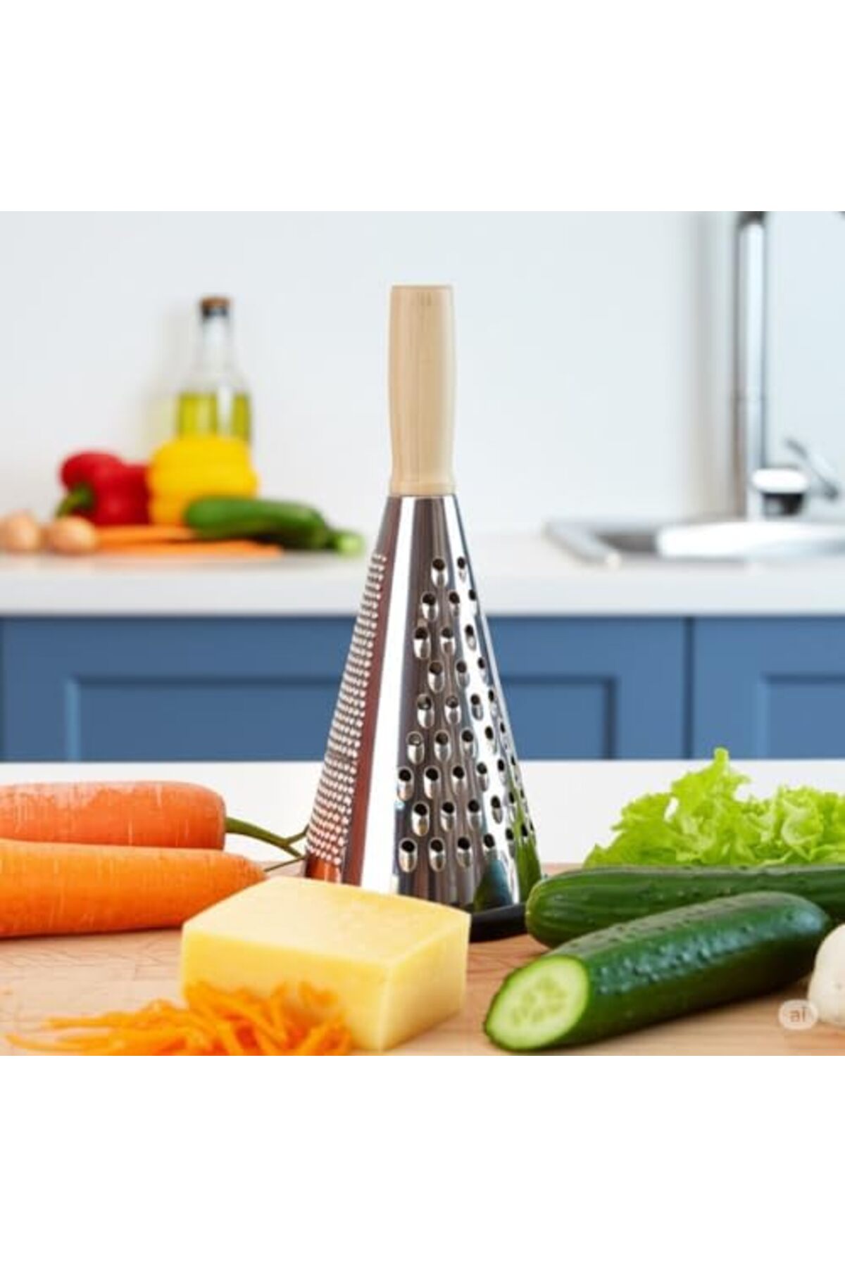 BRF Lendasell PAÇİ Steel Serisi Paslanmaz Çelik Bambu Saplı Rende 1165987