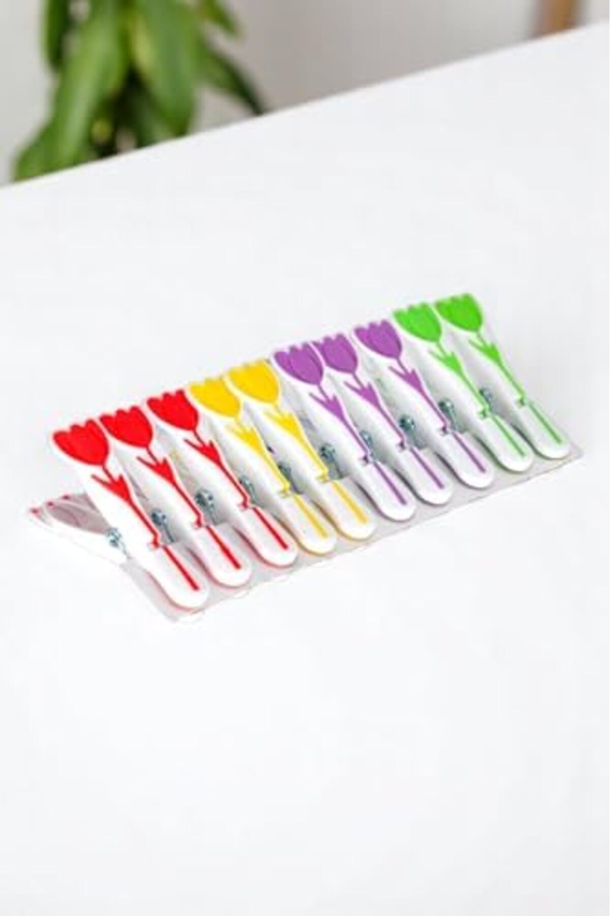 BRF NwoTeknoloji Lale Desenli Silikon Mandal, Beyaz, 30 Adet 1205362