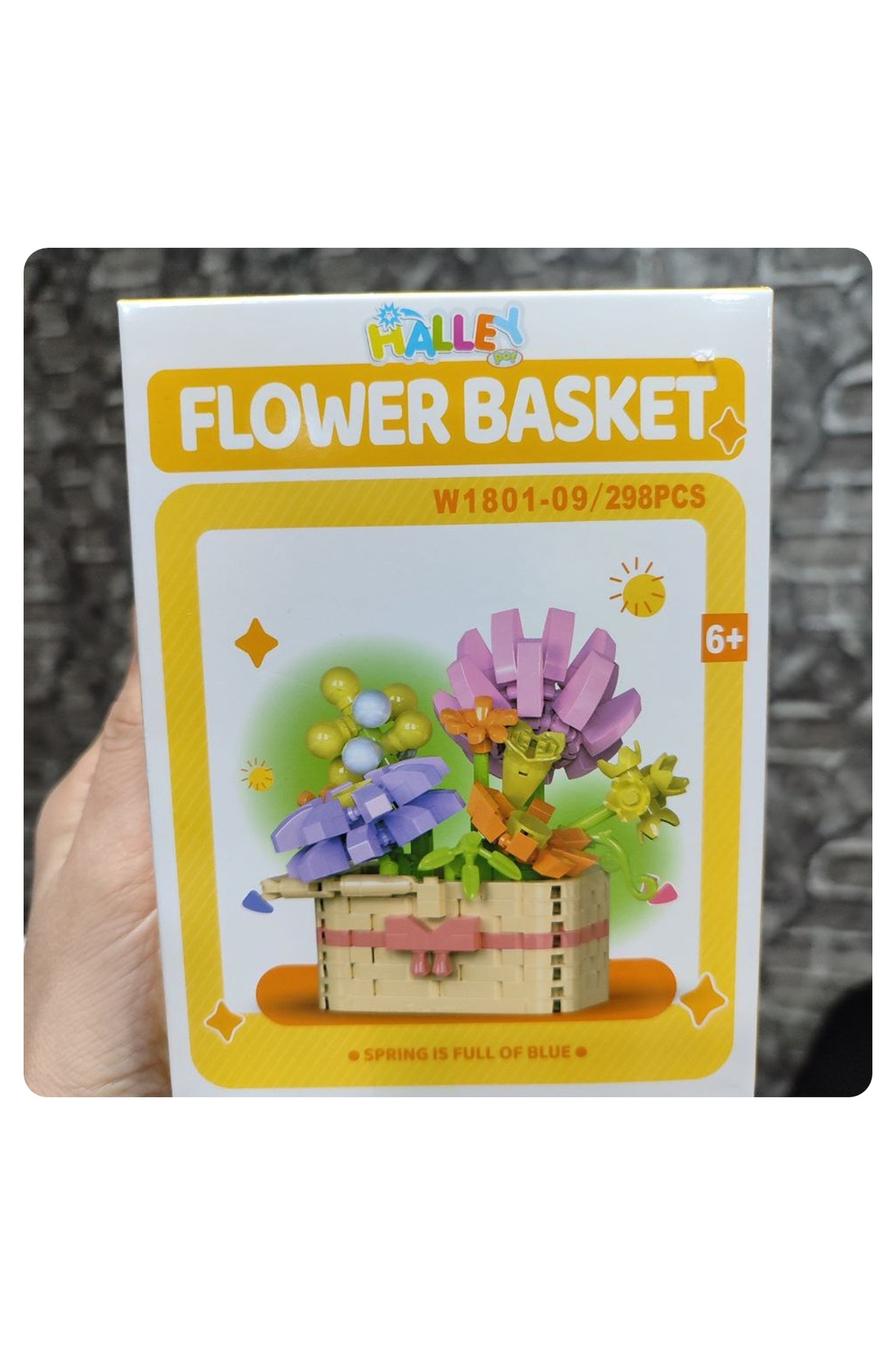 ۱ عدد اسباببازی ساختنی گلدان گل