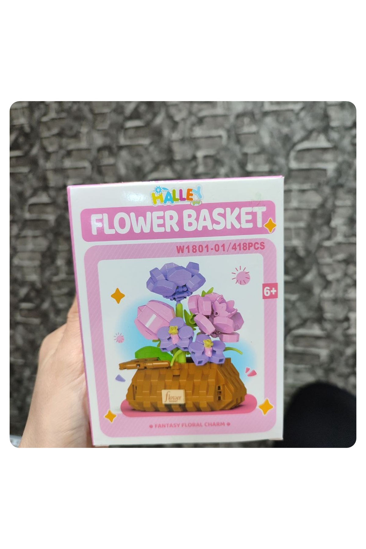 ۱ عدد اسباببازی ساختنی گلدان گل