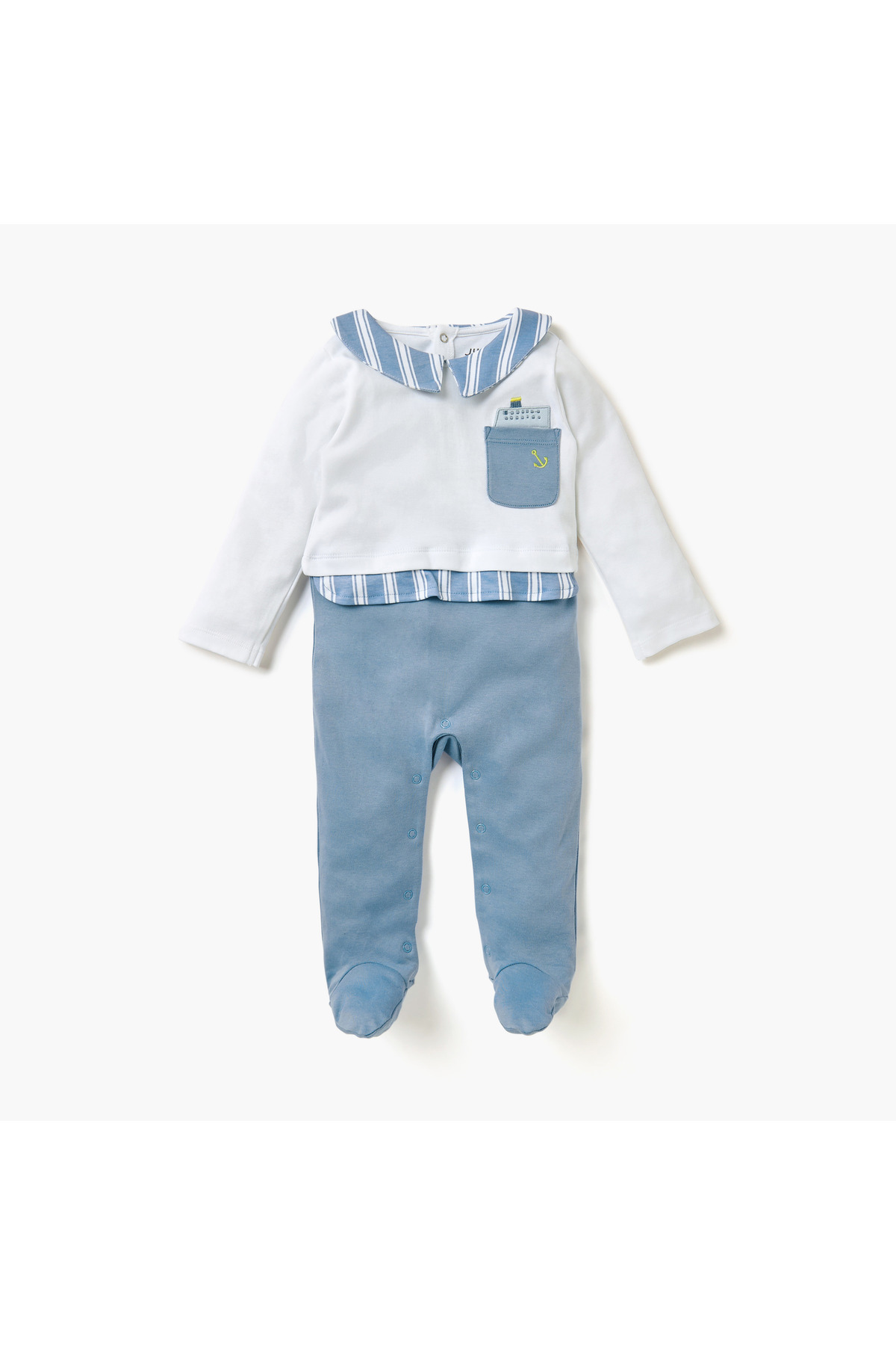 Juniors Closed Feet Sleepsuit with Collar