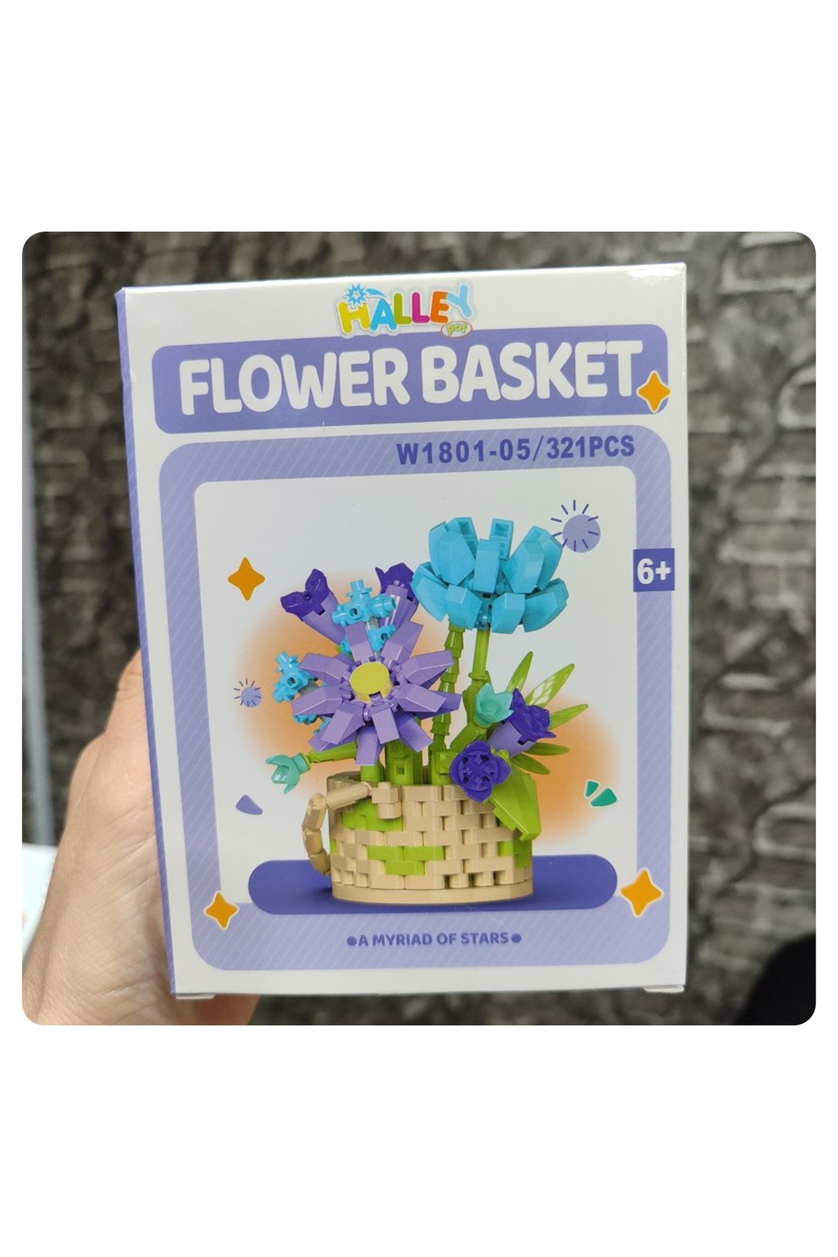 ۱ عدد اسباببازی ساختنی گلدان گل