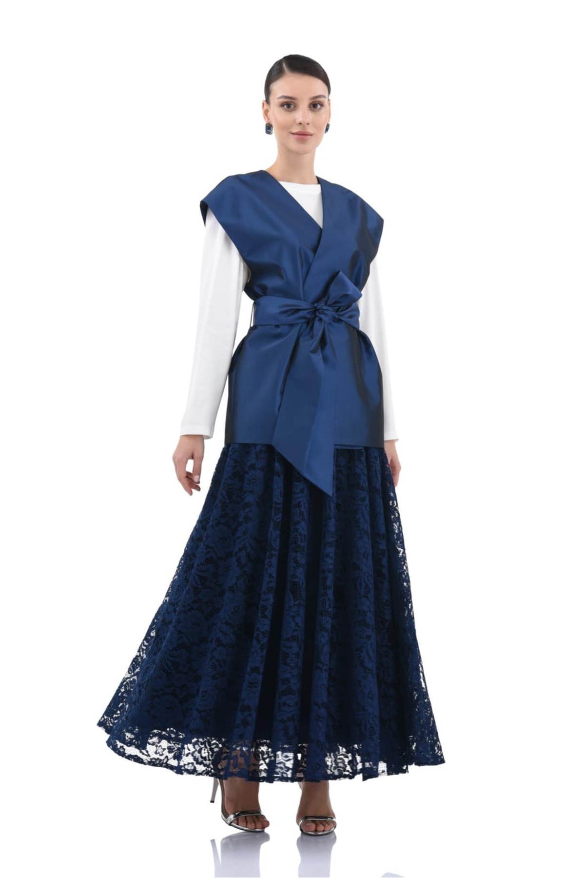 Zems Kuşaklı Tafta Yelek