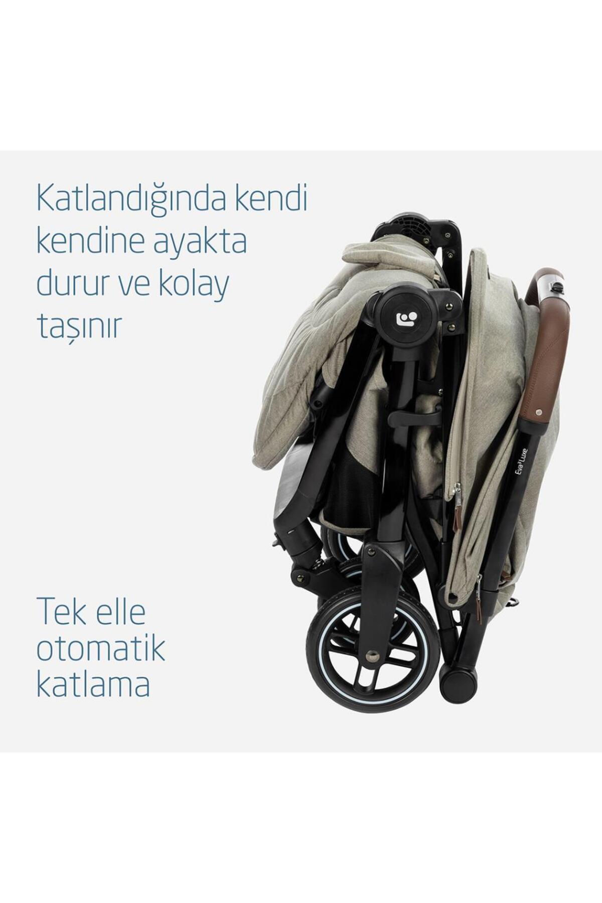Maxi-Cosi Eva Otomatik Katlanan Kompakt Bebek Arabası Twillic Truffle fotoğrafı 6 (önizleme)