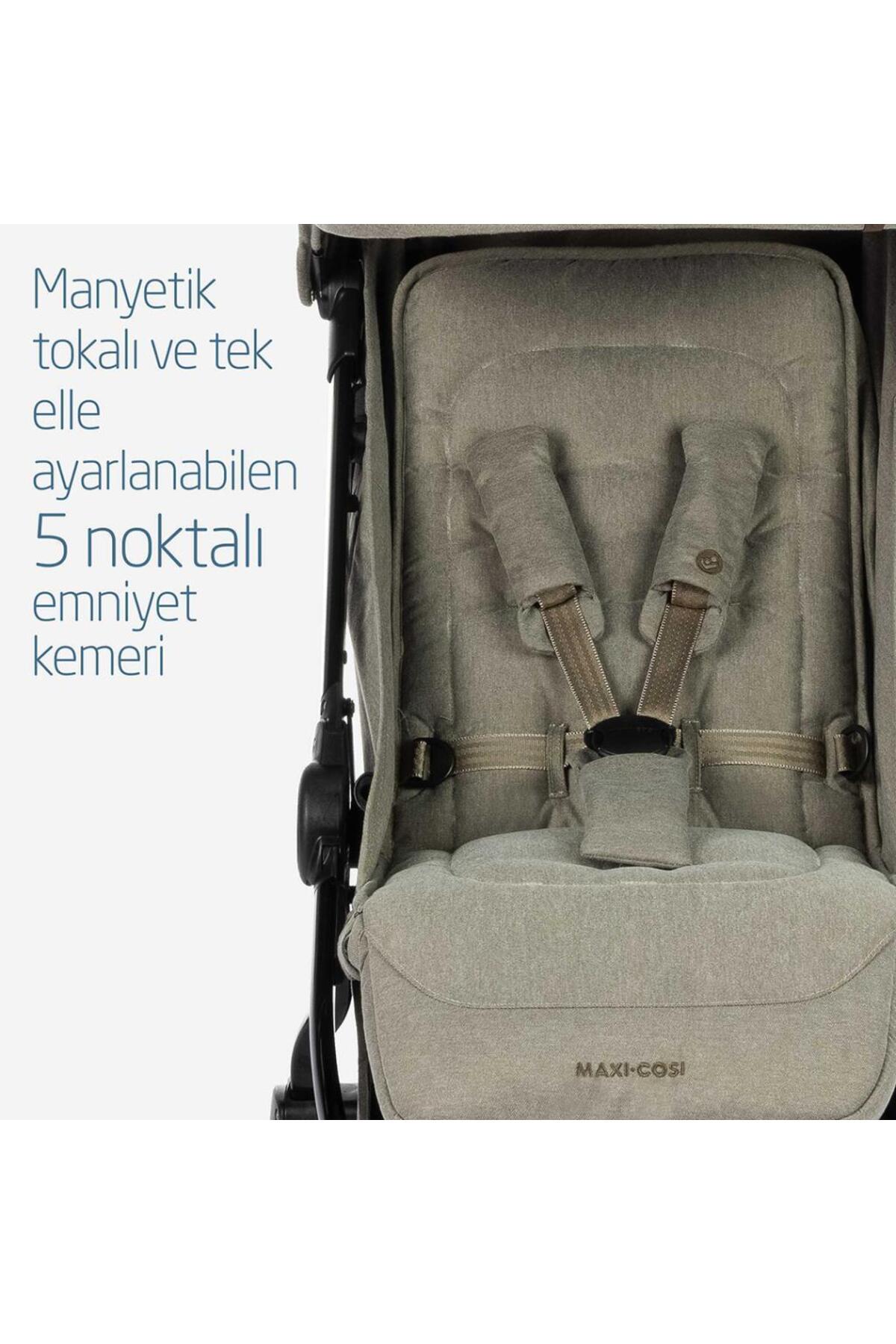 Maxi-Cosi Eva Otomatik Katlanan Kompakt Bebek Arabası Twillic Truffle fotoğrafı 4 (önizleme)