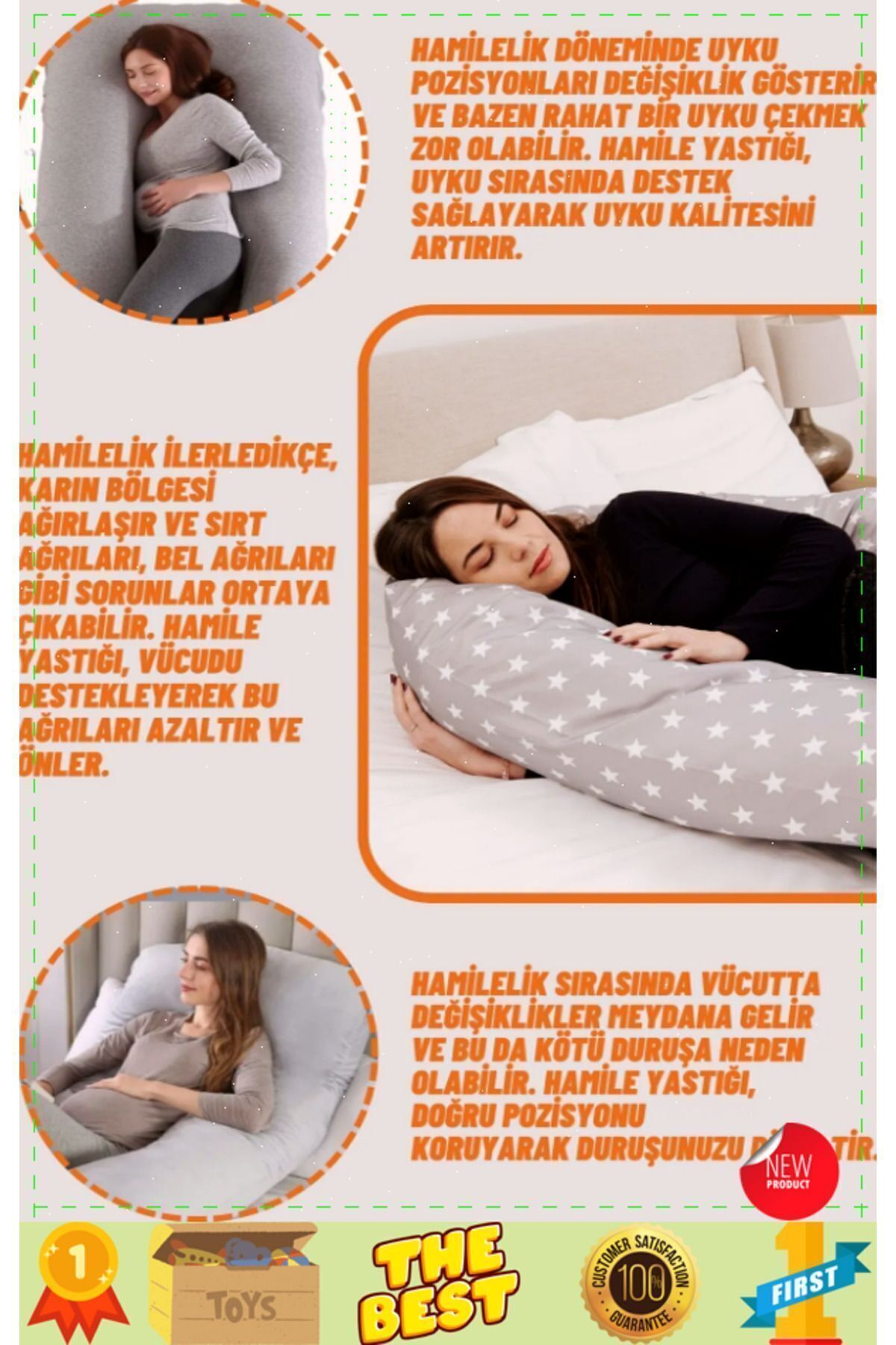 Genel Markalar 1.Kalite Ortopedik Hamile Destek Yastığı Hamile Uyku Yastıgi Hamile Yastıgi Hamile Destek Yastigi fotoğrafı 3 (önizleme)