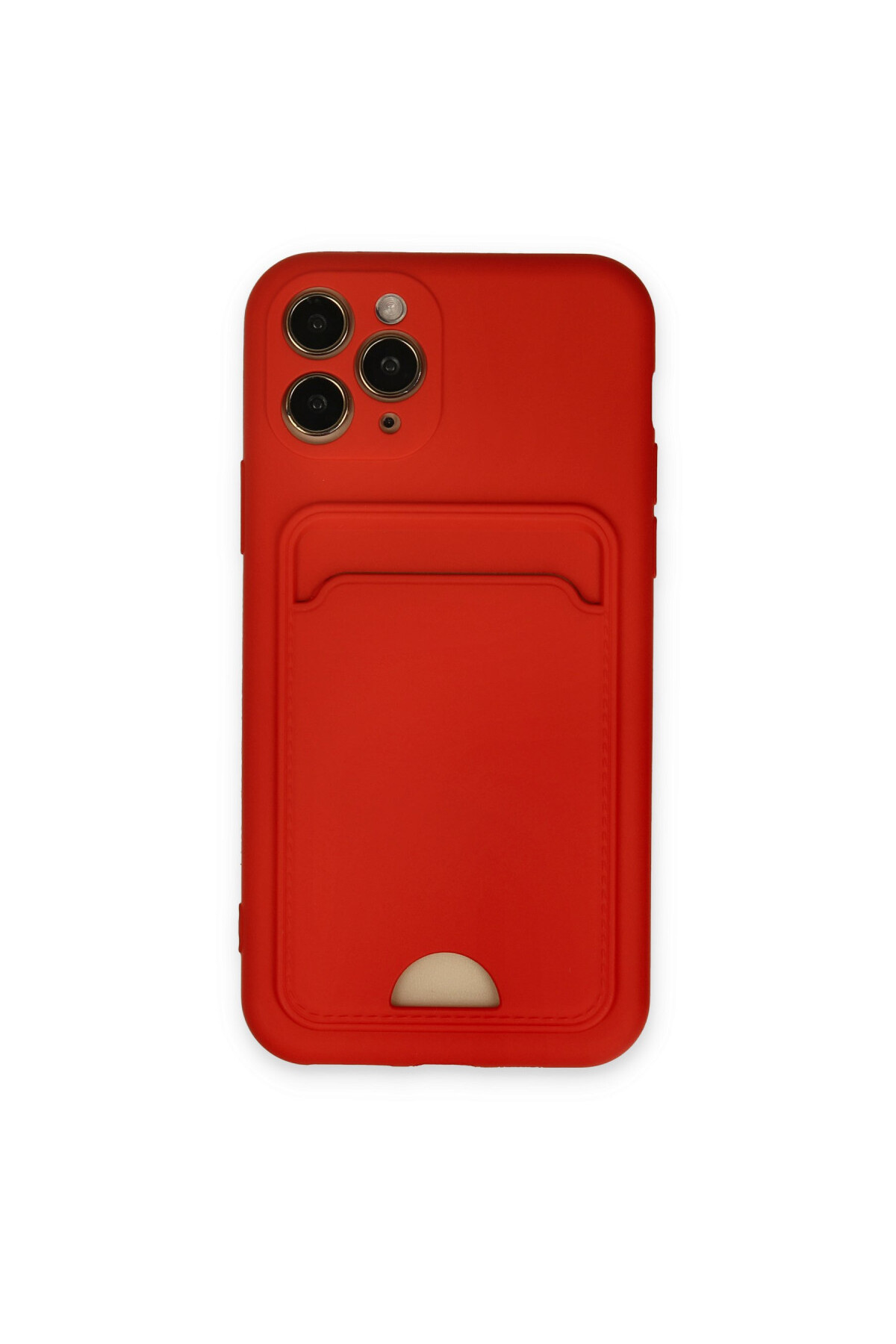 iPhone 11 Pro İçin Uyumlu Kart ve Resim Bölmeli Soft Renkli Silikon Kapak