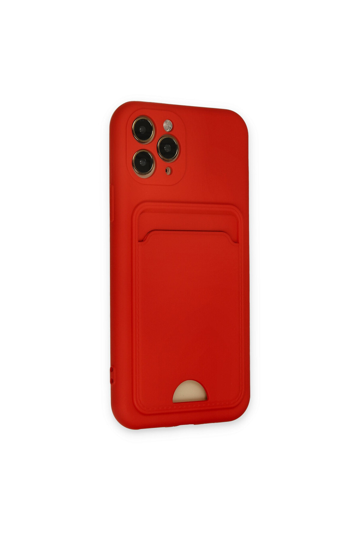 iPhone 11 Pro İçin Uyumlu Kart ve Resim Bölmeli Soft Renkli Silikon Kapak