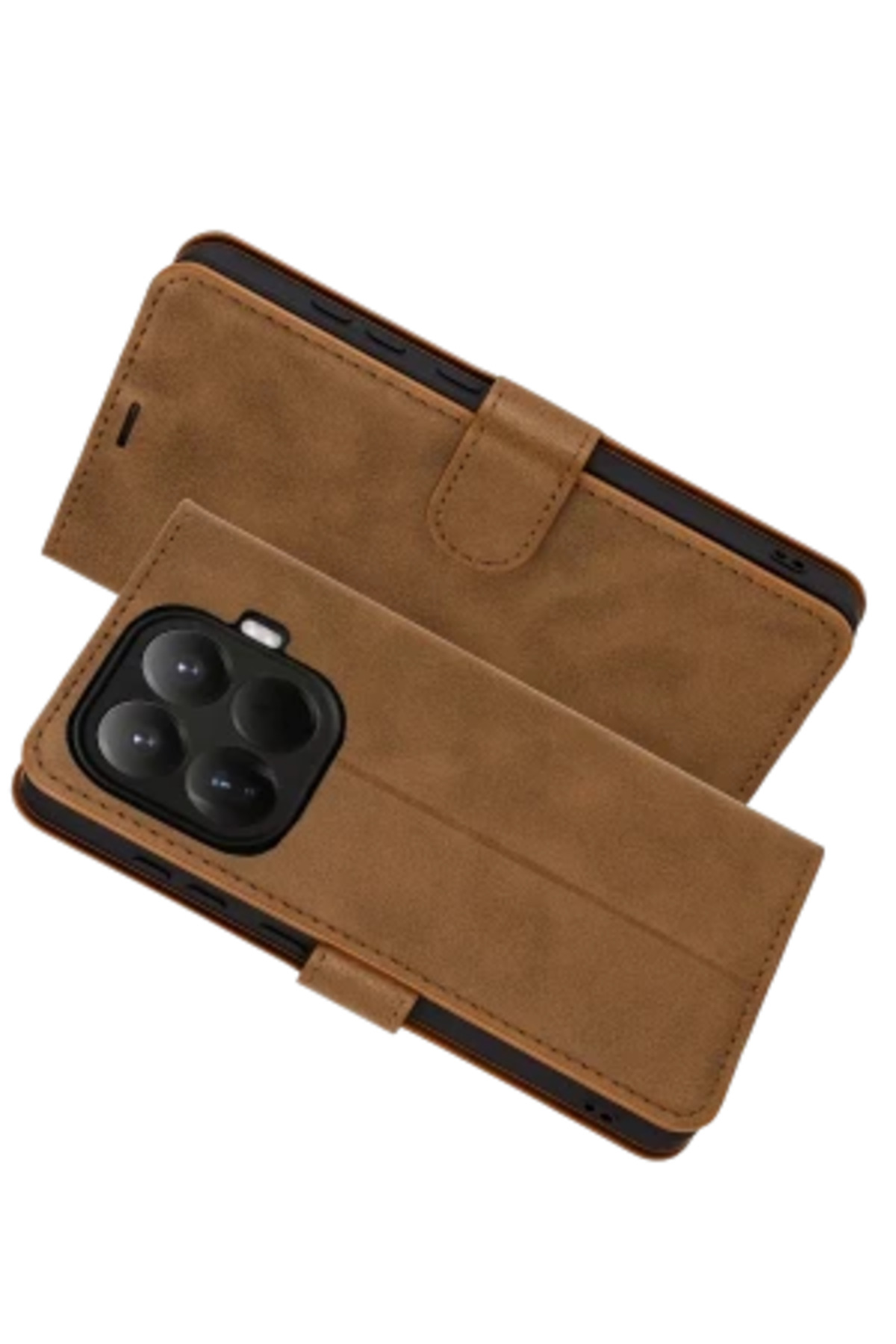 Xiaomi Mi 15T Pro İçin Uyumlu Kapaklı ve Cüzdanlı Stand Olabilen Deri Premium Kılıf